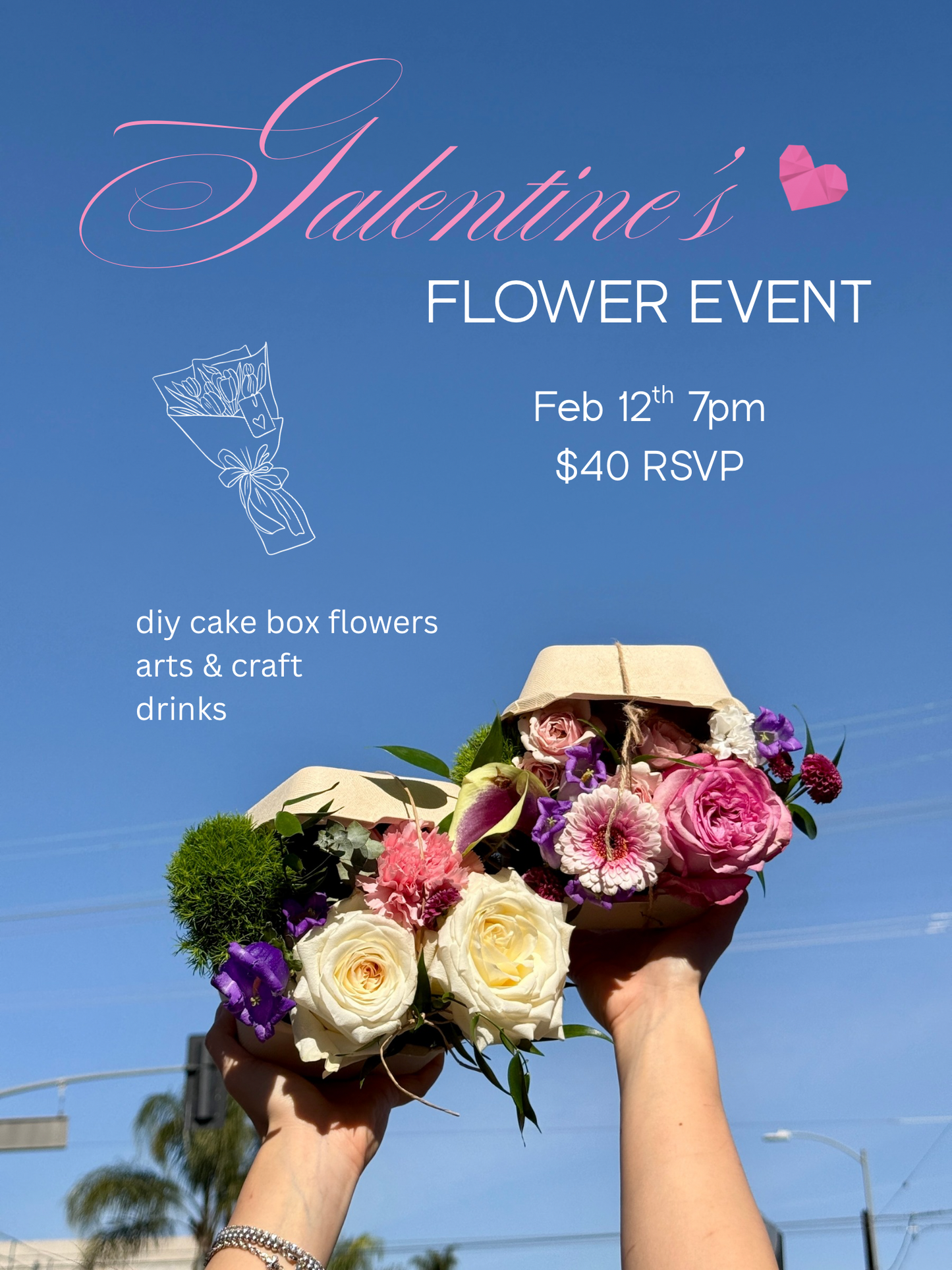 Galentine’s Flower Event